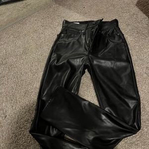 Faux leather gap vintage slim high rise pants size 24